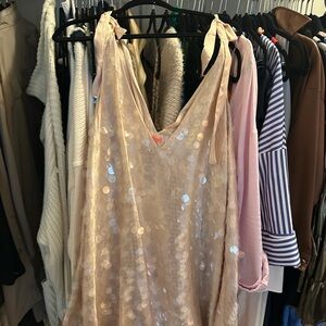 Free People Sequin Dress in Cream